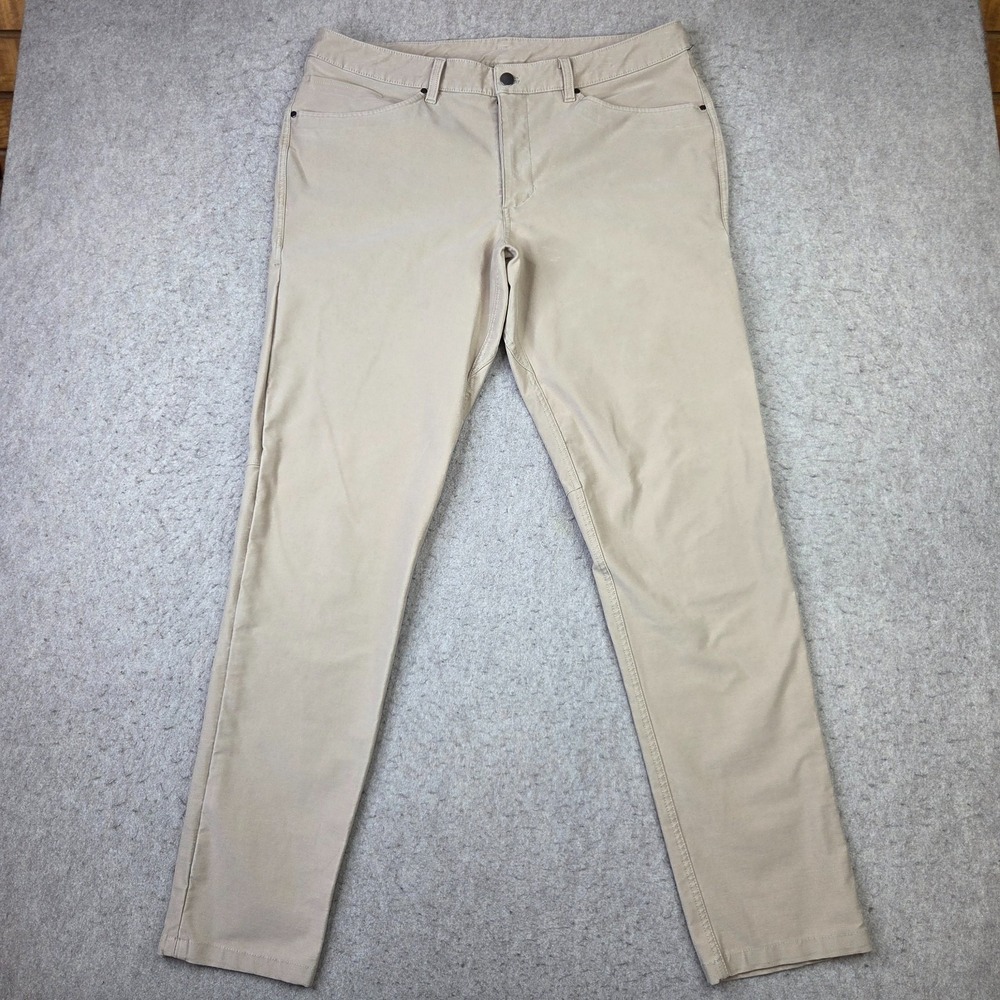 Lululemon ABC Pants Mens 36x32 Khaki Utilitech Abrasion Resistant 5-Pocket Golf